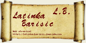 Latinka Barišić vizit kartica
